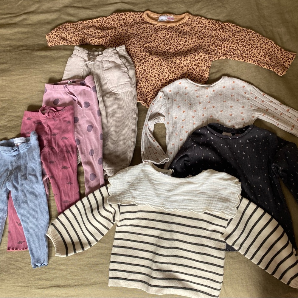 Zara tops and pants mix and match bundle size 18-24 months ( 2T run very large)